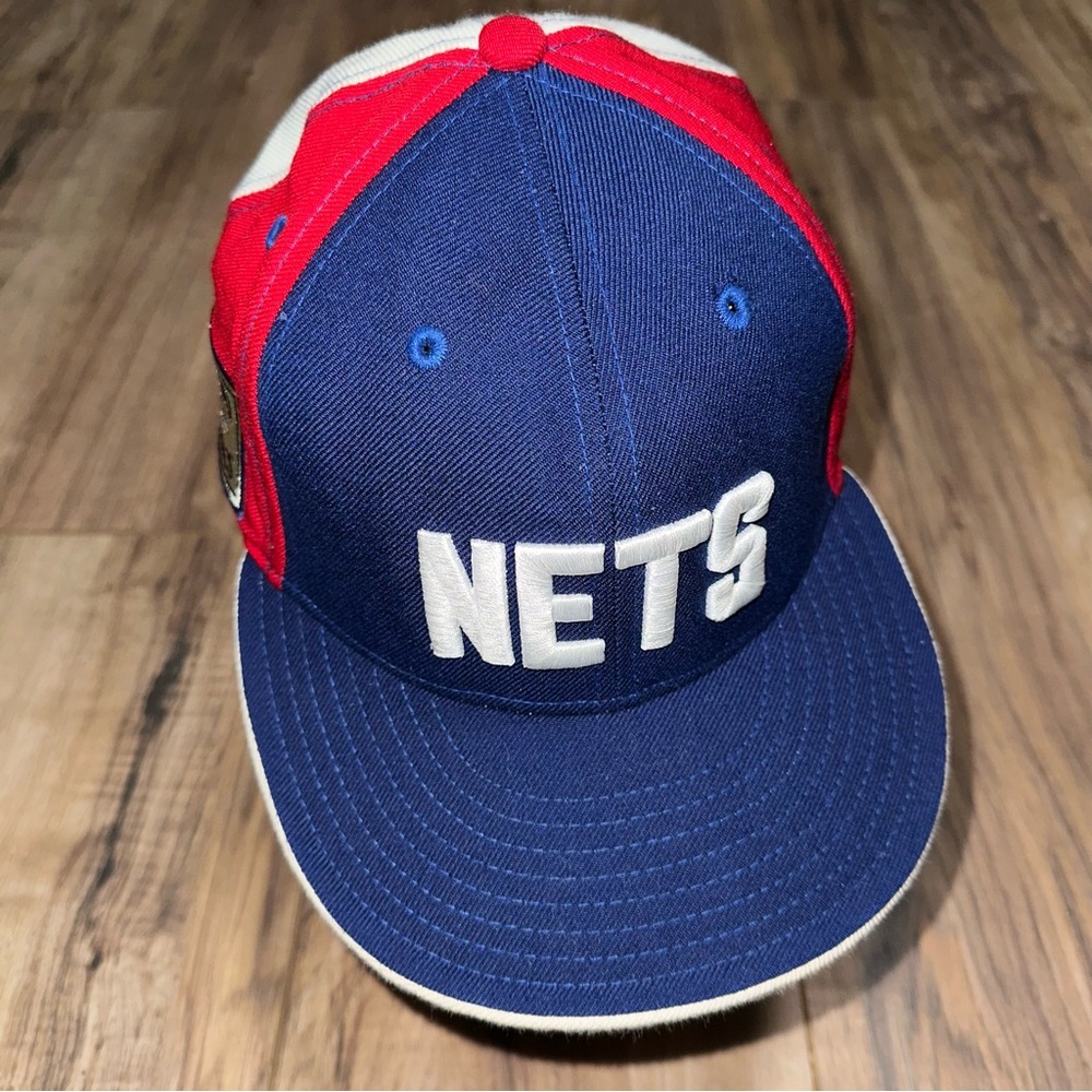 New Era Red and Blue Nets Hat 7 1/8